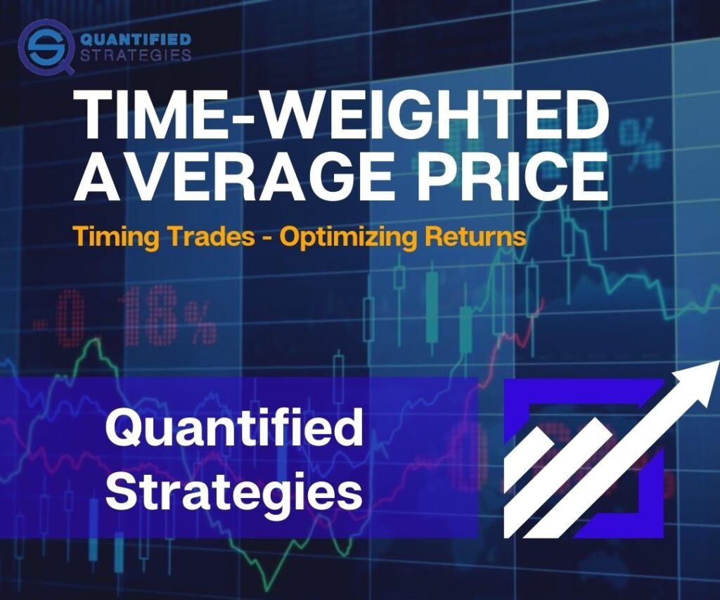 Financial market charts and text overlay a dark blue background with stock data.
