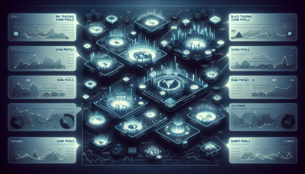 A glowing digital network graphic displays various charts and panels outlining alternative trading systems.